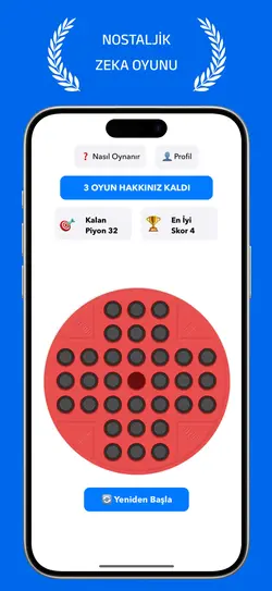 SoloTest Peg Solitaire Oyun Tahtası - Klasik Zeka Oyunu